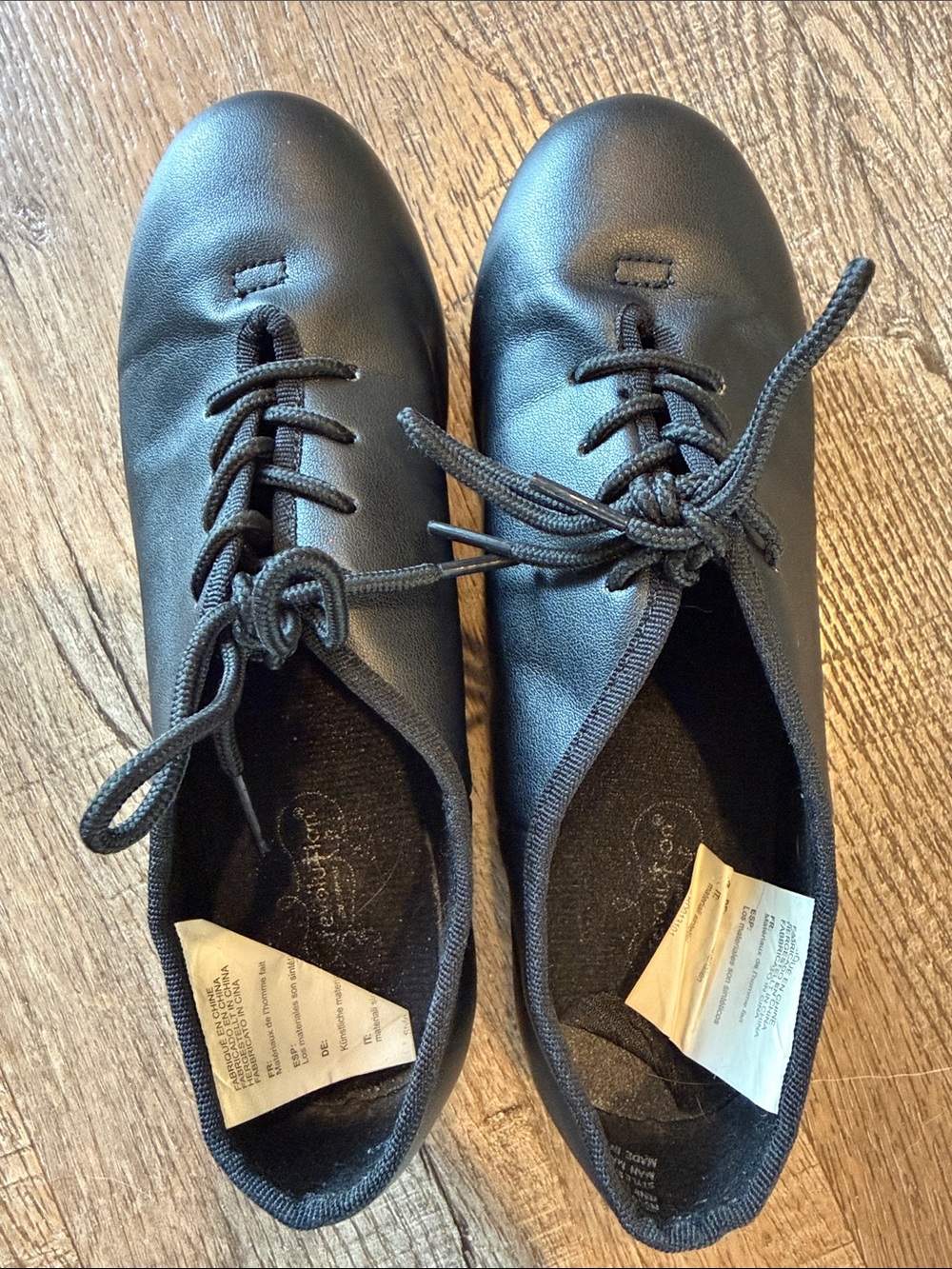 Black Lace-Up Leather tap shoes